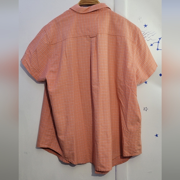 Hunters Run Button Up Shirt Women's 24W Plaid Pocket Short Sleeves - Picture 3 of 4